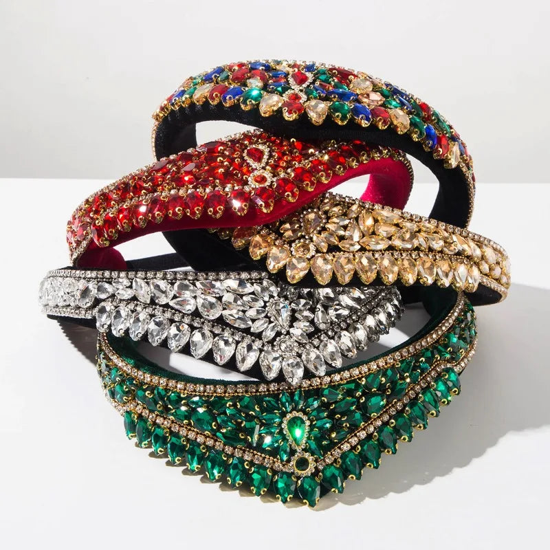 Baroque Rhinestones Hair Accessories Dinner Party Light Luxury Fashion Jewelry Elegant Shiny Exquisite Versatile Hairband