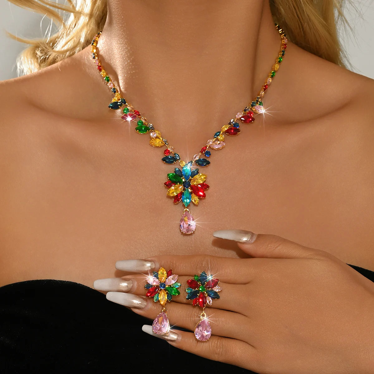 French Luxury Color Set with Floral Design, Exploring the Store, Taking Photos with Girlfriends, and Gifting as Companions