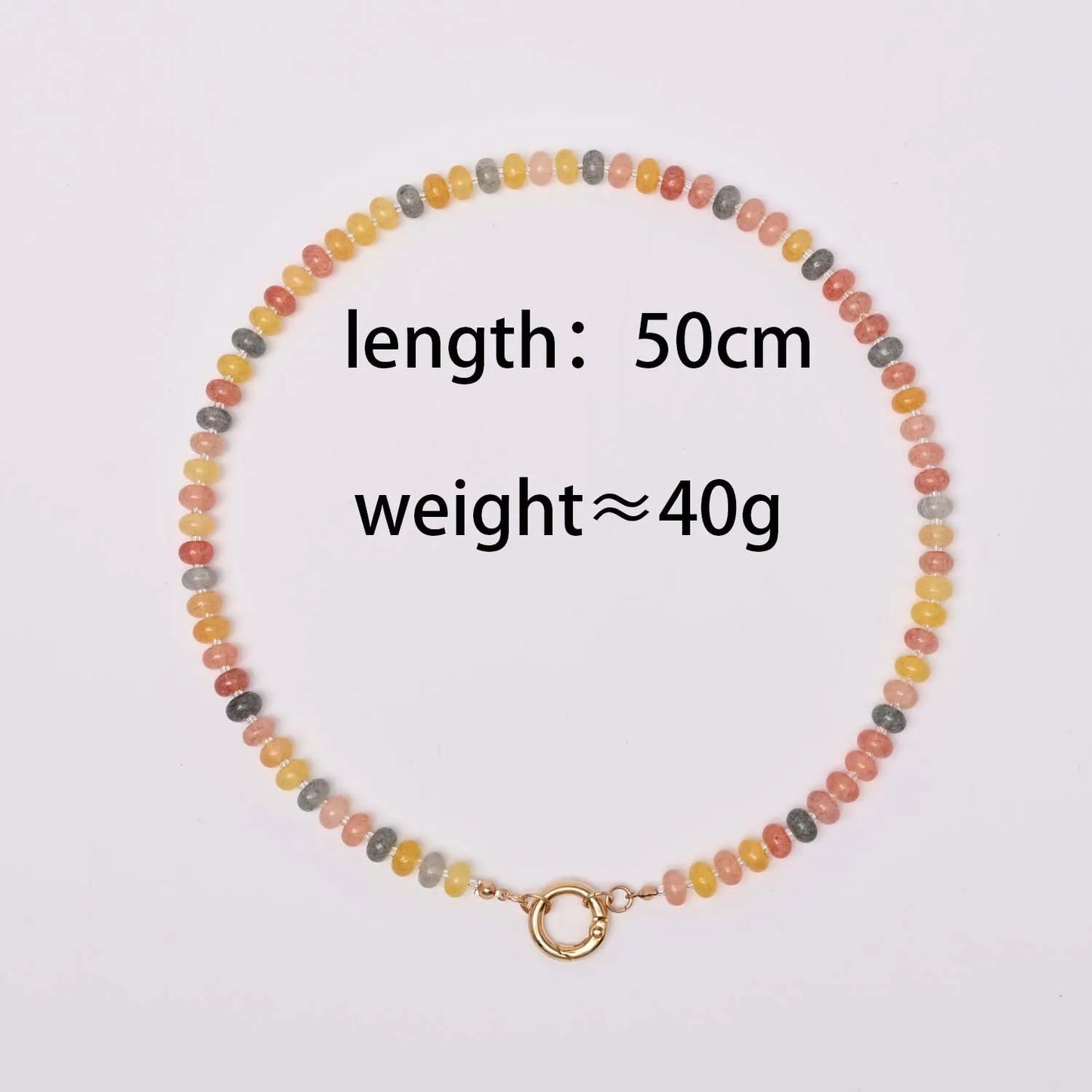 Trendy Natural Stone Star Heart Pendant DIY Necklace for Women Colorful Handmade Beaded Collars Necklace Stainless Steel Jewelry