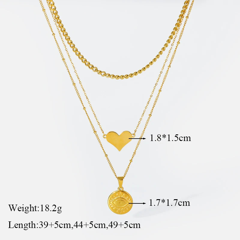EILIECK 316L Stainless Steel Exaggerated Acrylic Link Thick Chain Necklace For Women Girl Fashion Leaves Neck Chain Jewelry Gift