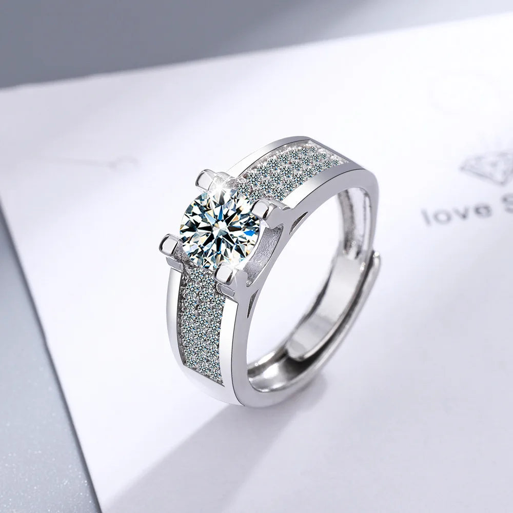 New 925 Sterling Silver 6A Zircon Ring Luxury Shines Simplicity Fashion Exquisite For women Wedding Engagement Jewelry