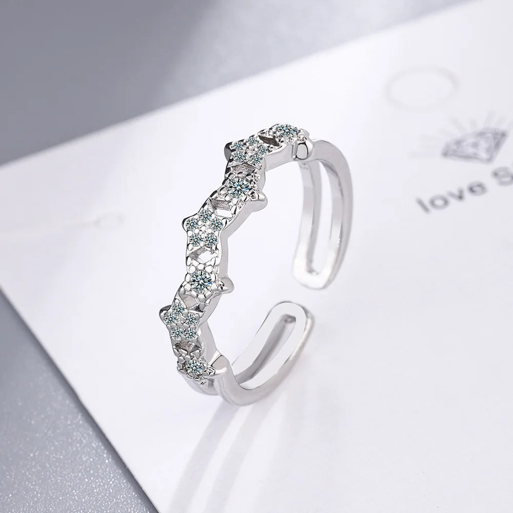 New 925 Sterling Silver 6A Zircon Ring Luxury Shines Simplicity Fashion Exquisite For women Wedding Engagement Jewelry