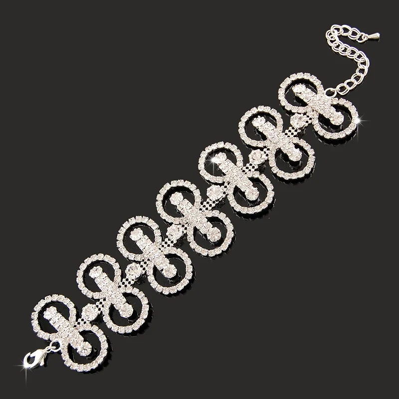 New Fashion Charm Bracelets 925 Silver AAAAA Zircon Crystal Women Bracelet Wedding Engagement Luxury Jewelry