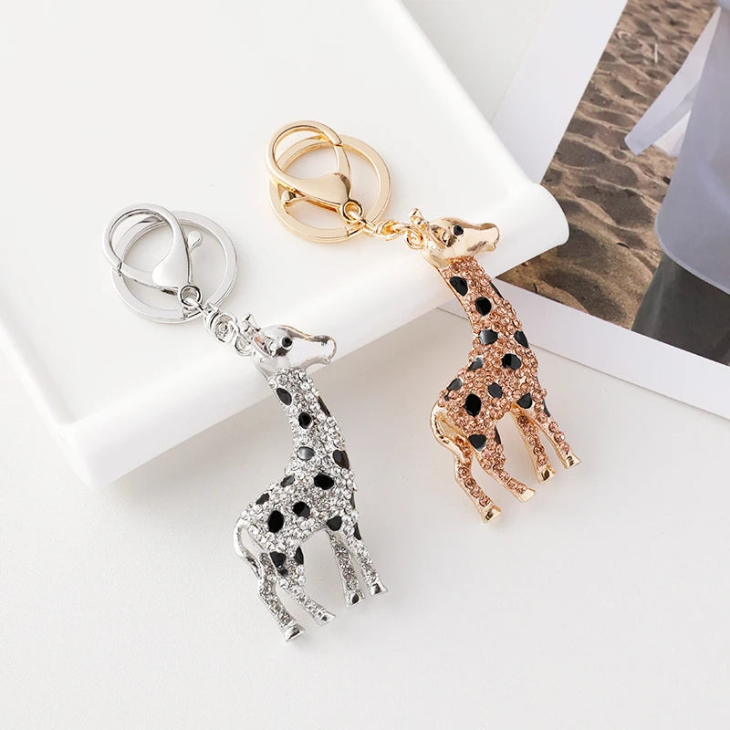 2024 New Giraffe Keychain Prairie Zoo Souvenir Gift Travel Backpack Pendant