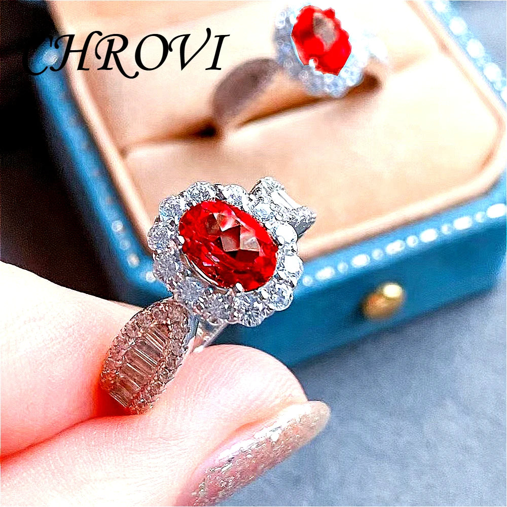 Fashion 925 sterling silver sky blue topaz full diamond minimalist style open ring for women - finger ring