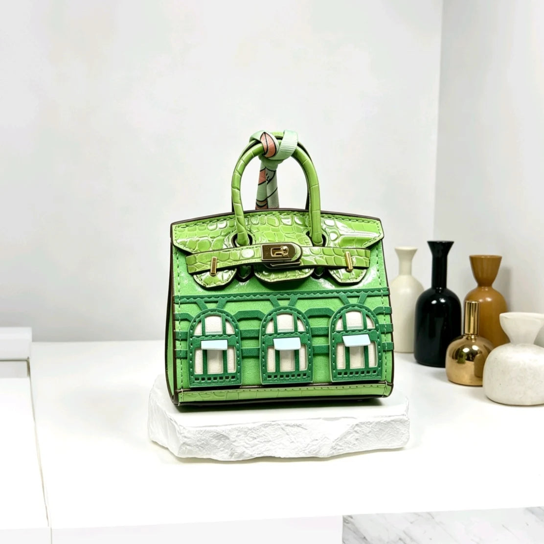 Mini Hanging Small Home Light Luxury New Fashion Decoration Envelope Headphone Leather Purse Leather Pendant Mini Keychain
