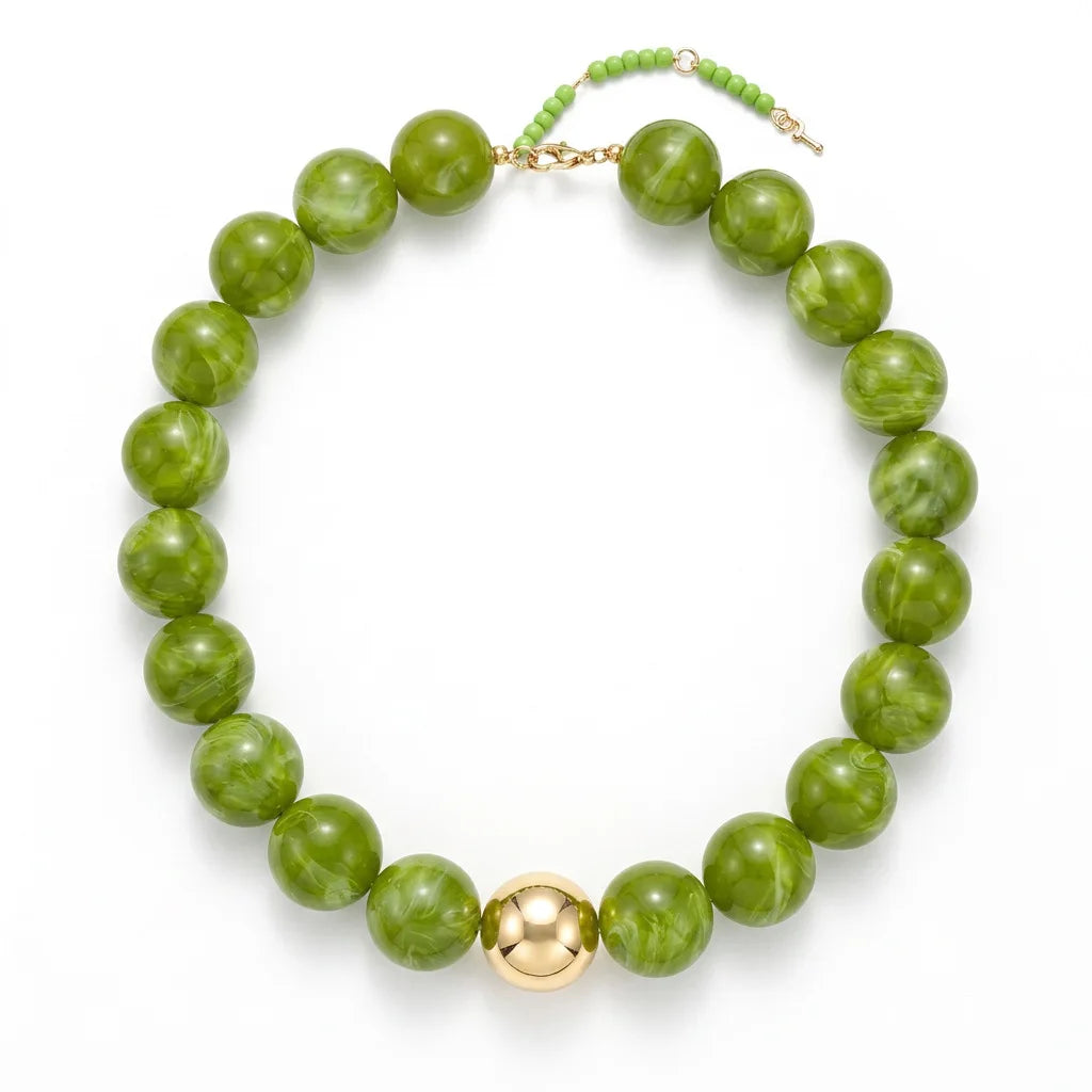Summer Beach Chunky Bead Neckalce for Women  Multicolored Handmade Beading Collarbone Choker Boho Jewelry Holiday Gifts Bijoux