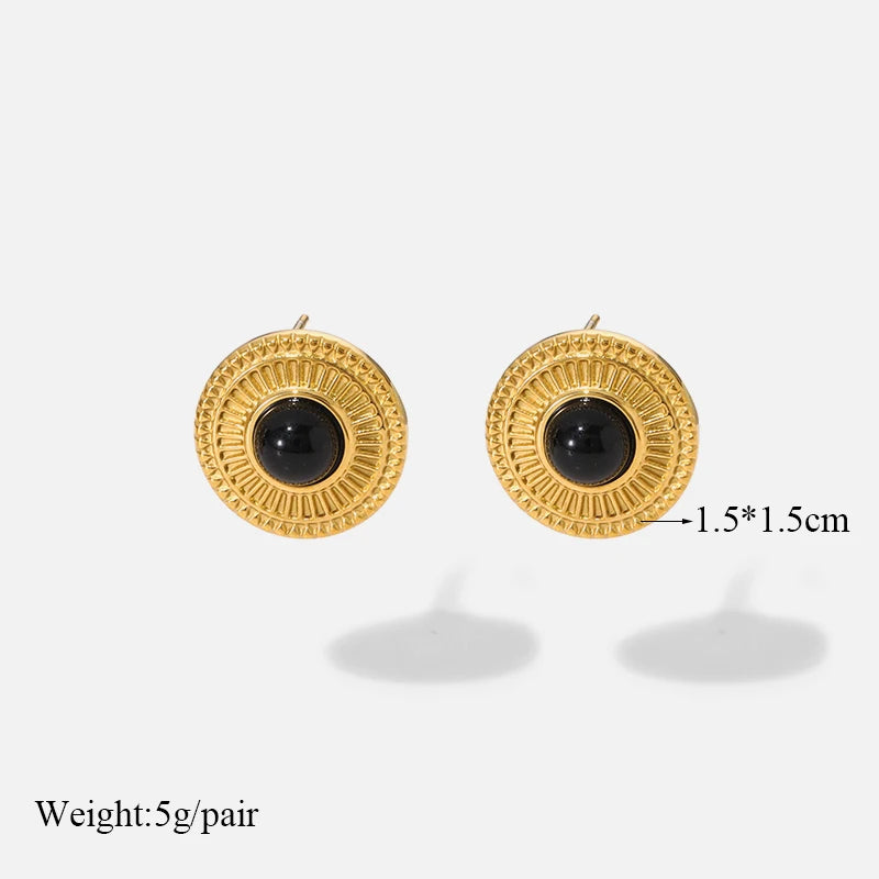 EILIECK 316L Stainless Steel Butterfly Heart Drop Earrings For Women Fashion New Ear Stud Gold-Plated Waterproof Jewelry Gift
