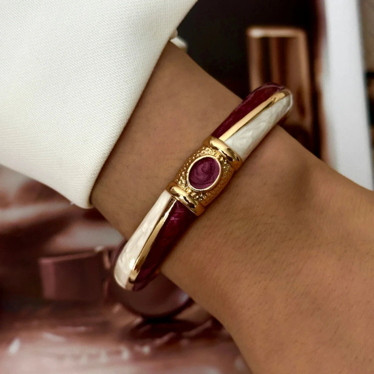 KMVEXO 10 Style Bohemian Colorful Enamel Open Cuff Bracelet For Women Irregular Geometric Metal Bangles Party Jewelry Gift