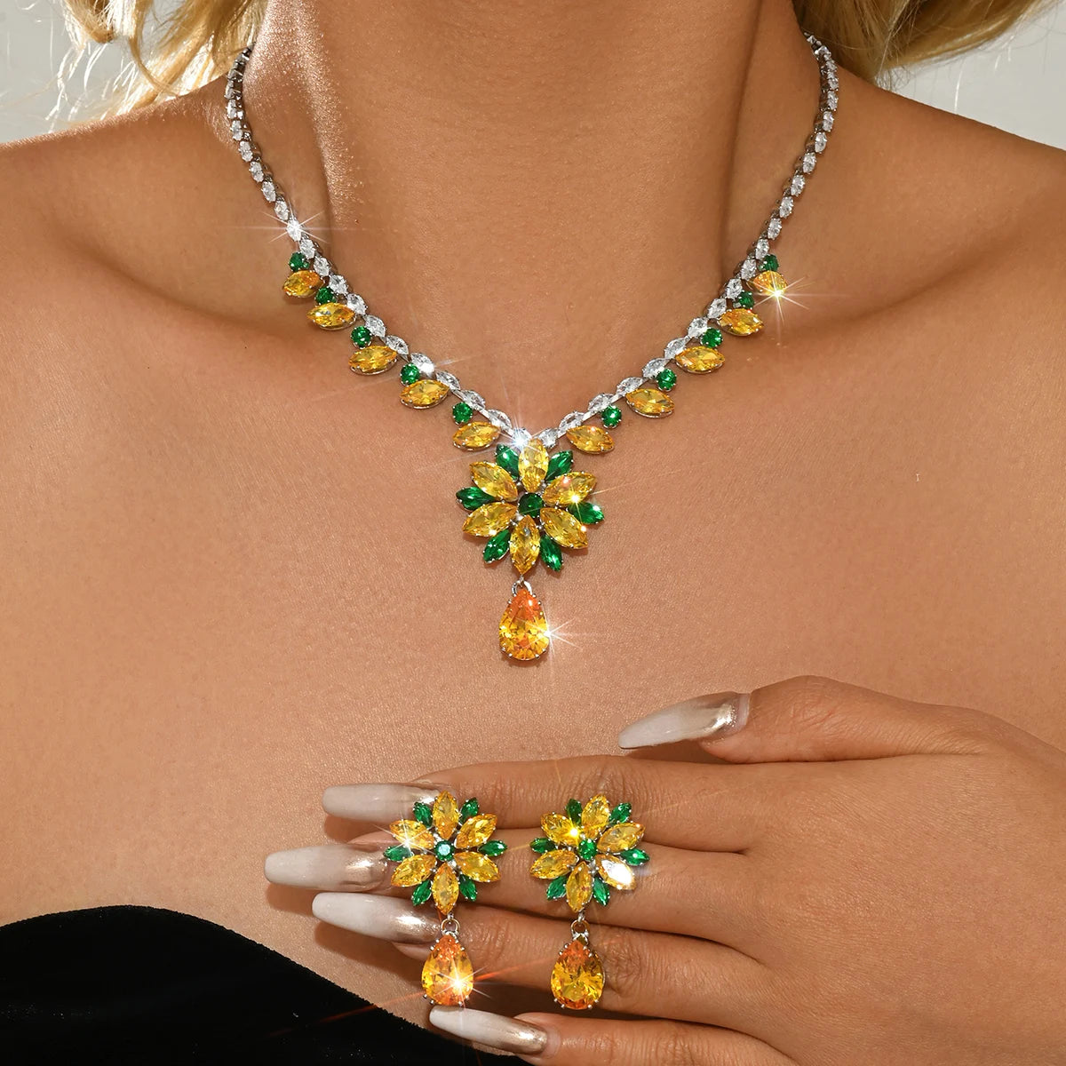 French Luxury Color Set with Floral Design, Exploring the Store, Taking Photos with Girlfriends, and Gifting as Companions