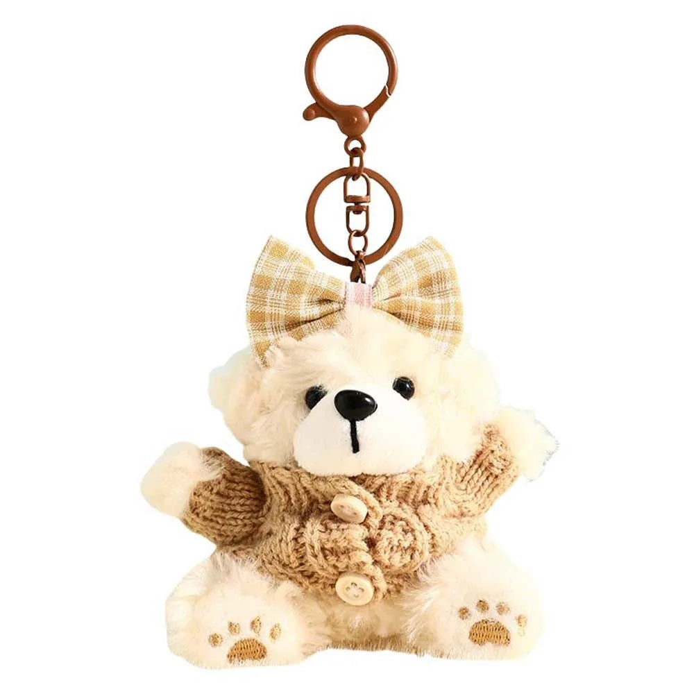 Bow Tie Sweater Clothing Bow Sweater Bear Keychain Alloy Hanging Rope Biscuit Cookie Bear Bear Key Ring Ornaments Cartoon