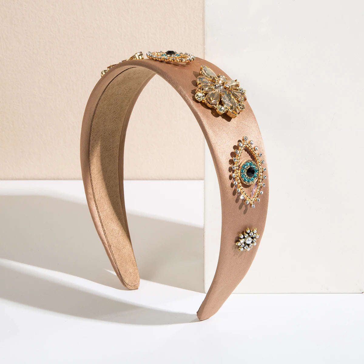 Fashion New Retro Baroque Hair Band Female Personality Devil Eye Flower Creative Headband Pressed Hair Accessories