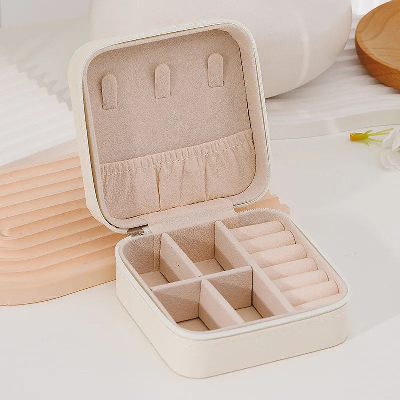 Double-layer Wooden Jewlery Box Ring Box Jewelry Boxes and Packaging with PU Leather Jewelry Storage Organizer and Makeup Case