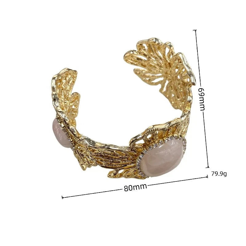 Vintage Hollow Out Royal Elegant Luxury Charm Bracelets for Women Flowers Geometric Party Jewelry Pulseras Mujer Gift