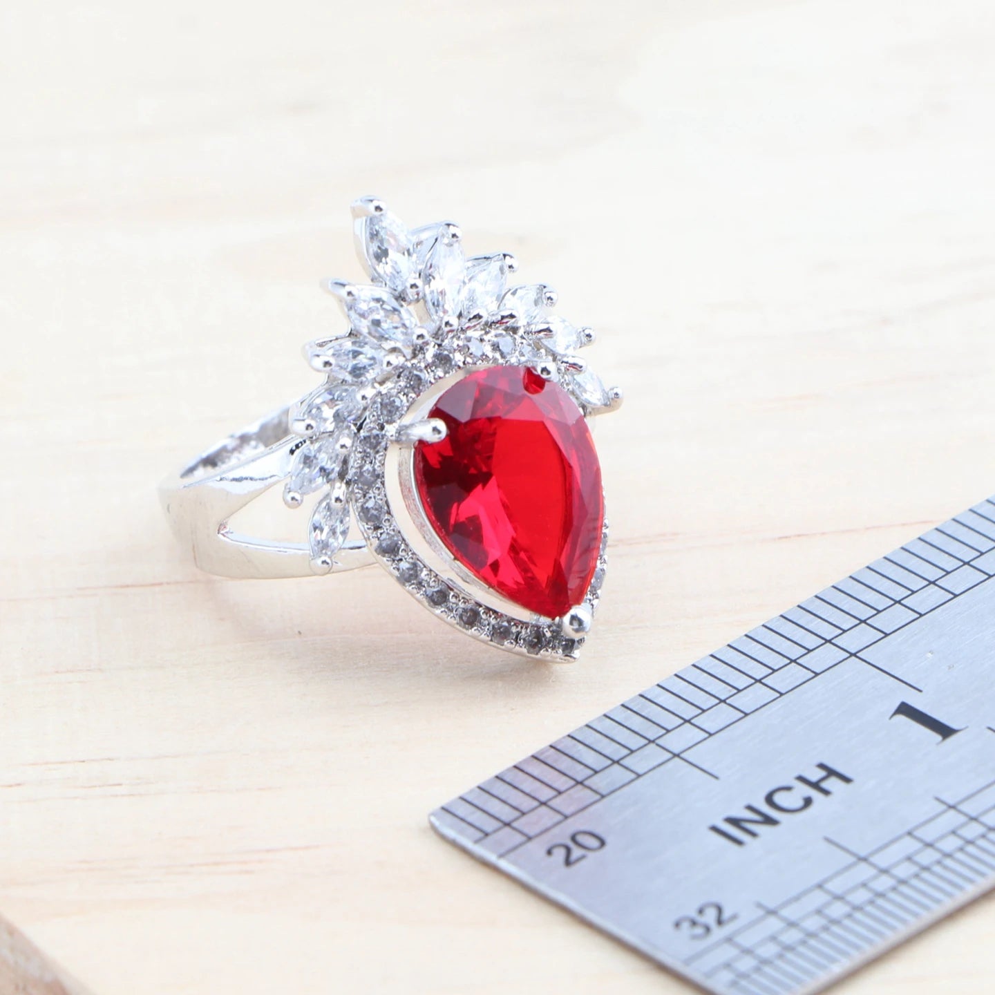 925 Silver Red Zircon Bridal Jewelry Sets Wedding Stones Bracelets Earrings Rings Pendant Necklace Set For Women