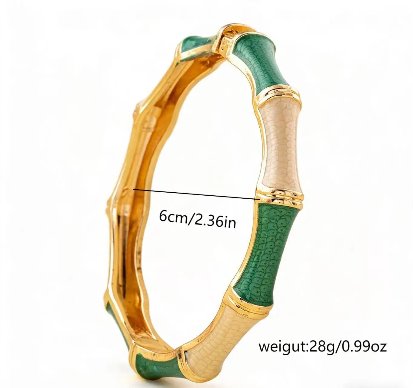KMVEXO Colorful Enamel Resin Bamboo Bangle Geometry Bracelet for Women Gold Color Metal Bangles Trendy Love Jewelry