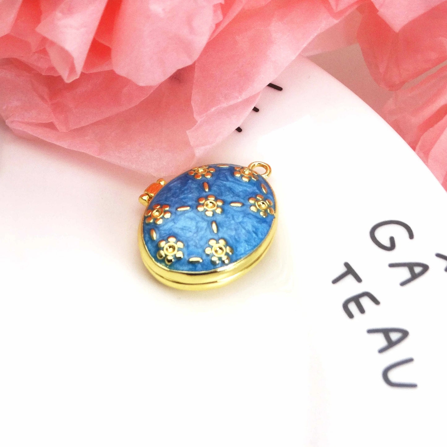 Micro Zircon oil drip photo box Pendant necklace case gaine pendant necklace copper chain jewelry necklace