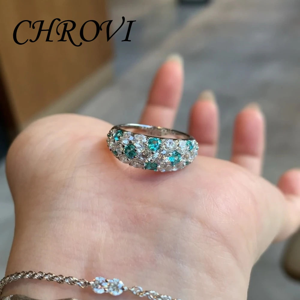 Retro 925 Sterling Silver Botanical Mint Color Ring, Colorful Frosted Pastry, Full Diamond Set Pink sapphire Ring, Women's Acces