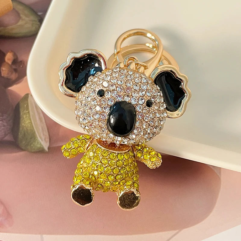 Colorful Bear Series Keychain Dazzling Colors Love Bow Bears Pendant Accompanying Gift Wedding Souvenir