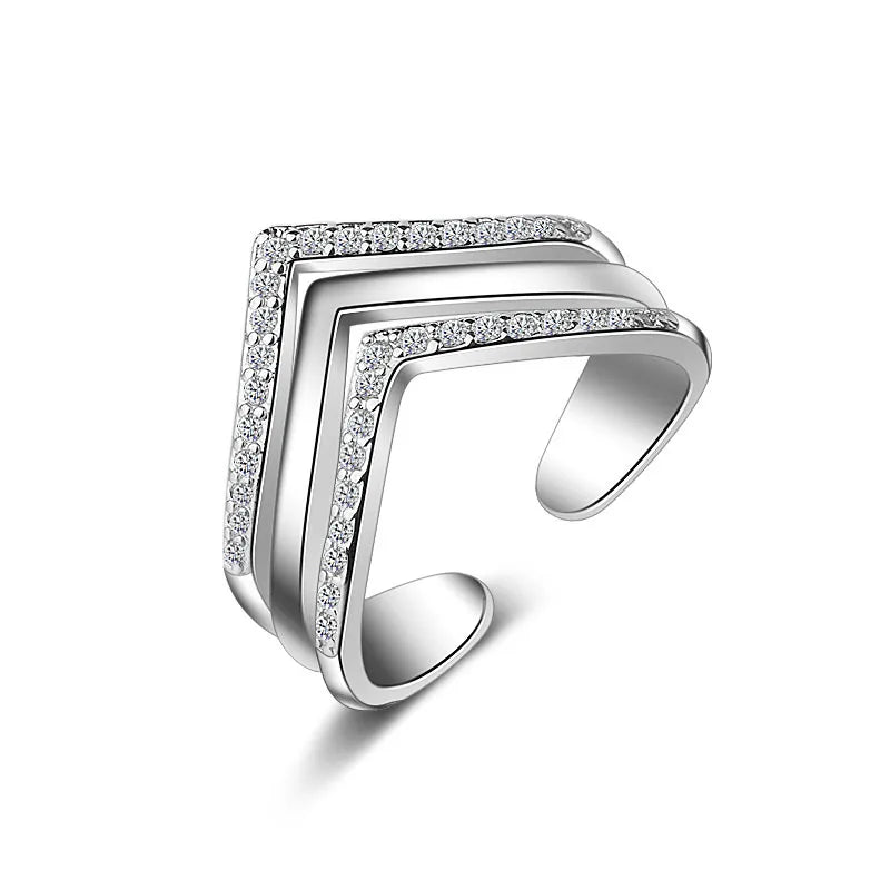 New 925 Sterling Silver 6A Zircon Ring Luxury Shines Simplicity Fashion Exquisite For women Wedding Engagement Jewelry