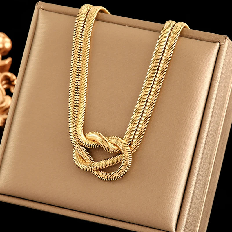 EILIECK 316L Stainless Steel Gold Color Chain Chokers Necklace For Women High Quality  Neck Chain Trendy Fashion Jewelry Bijoux