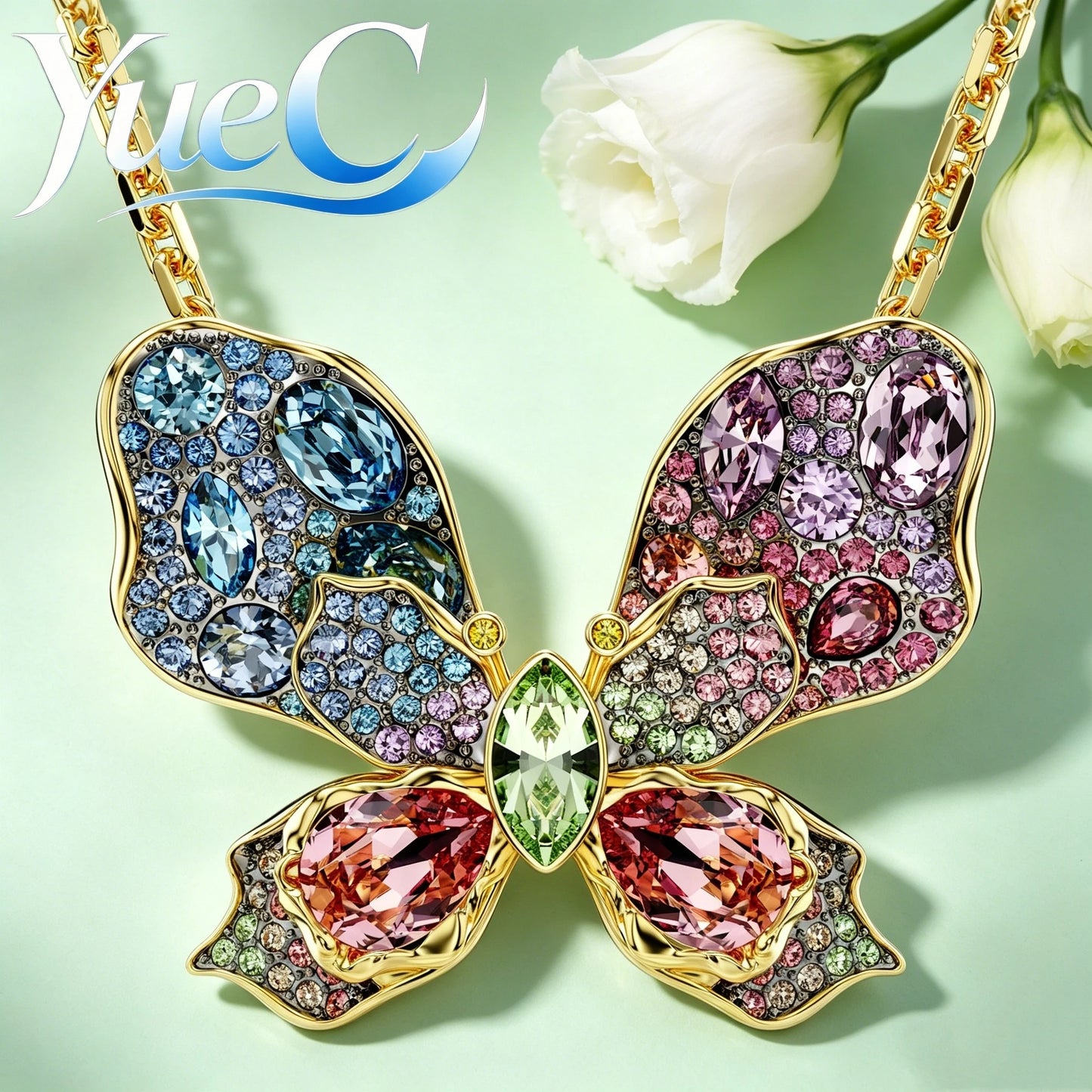 2026 YueC NEW Original Product: Flower Necklace, Butterfly Earrings, Light Luxury Charm Bracelet, Niche Design, Exquisit