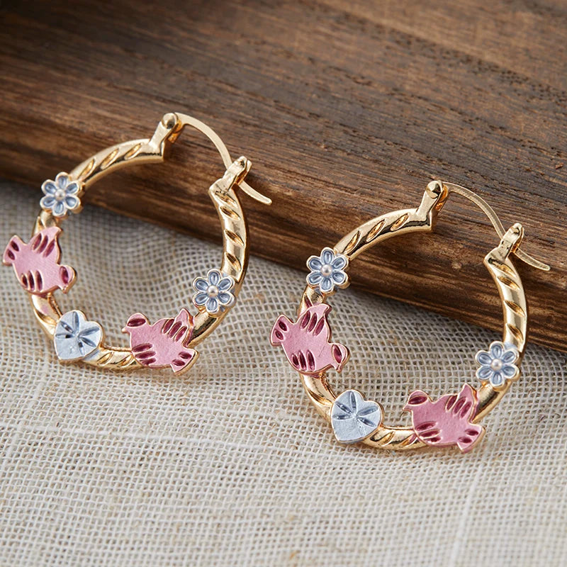 Elegant Carved Hollow Hoop Earrings Exquisite Accessories for Women Jewelry for Holiday Weddings Jewelry Gift Accessories
