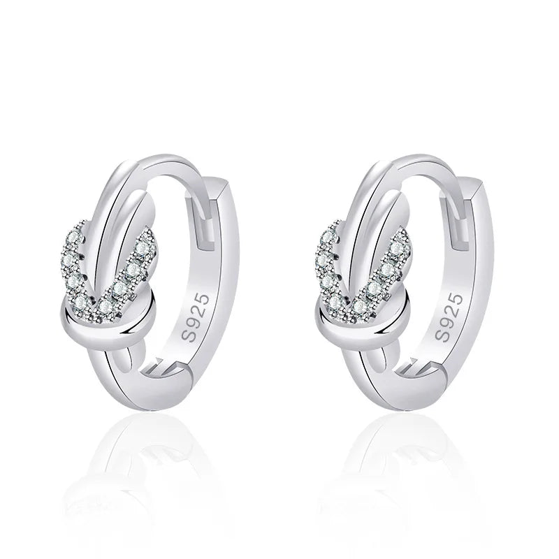 New 925 Sterling Silver Earrings Zircon For Women Exquisite Student Girlfriend Jewelry Accessories Wedding Fashion Gift