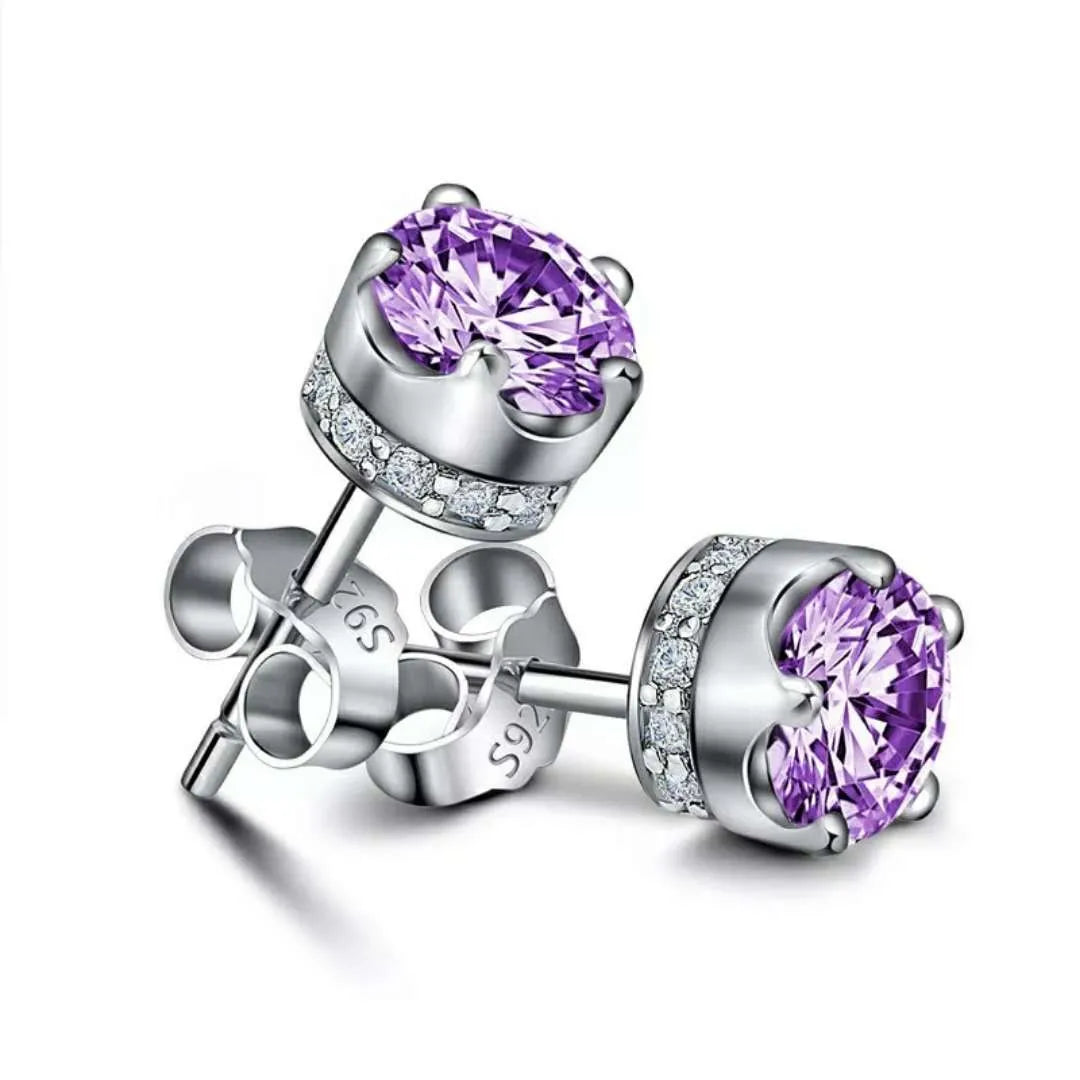 New 925 Sterling Silver Earrings AAA Zircon For Women Exquisite Student Girlfriend Jewelry Accessories Wedding Fashion Gift