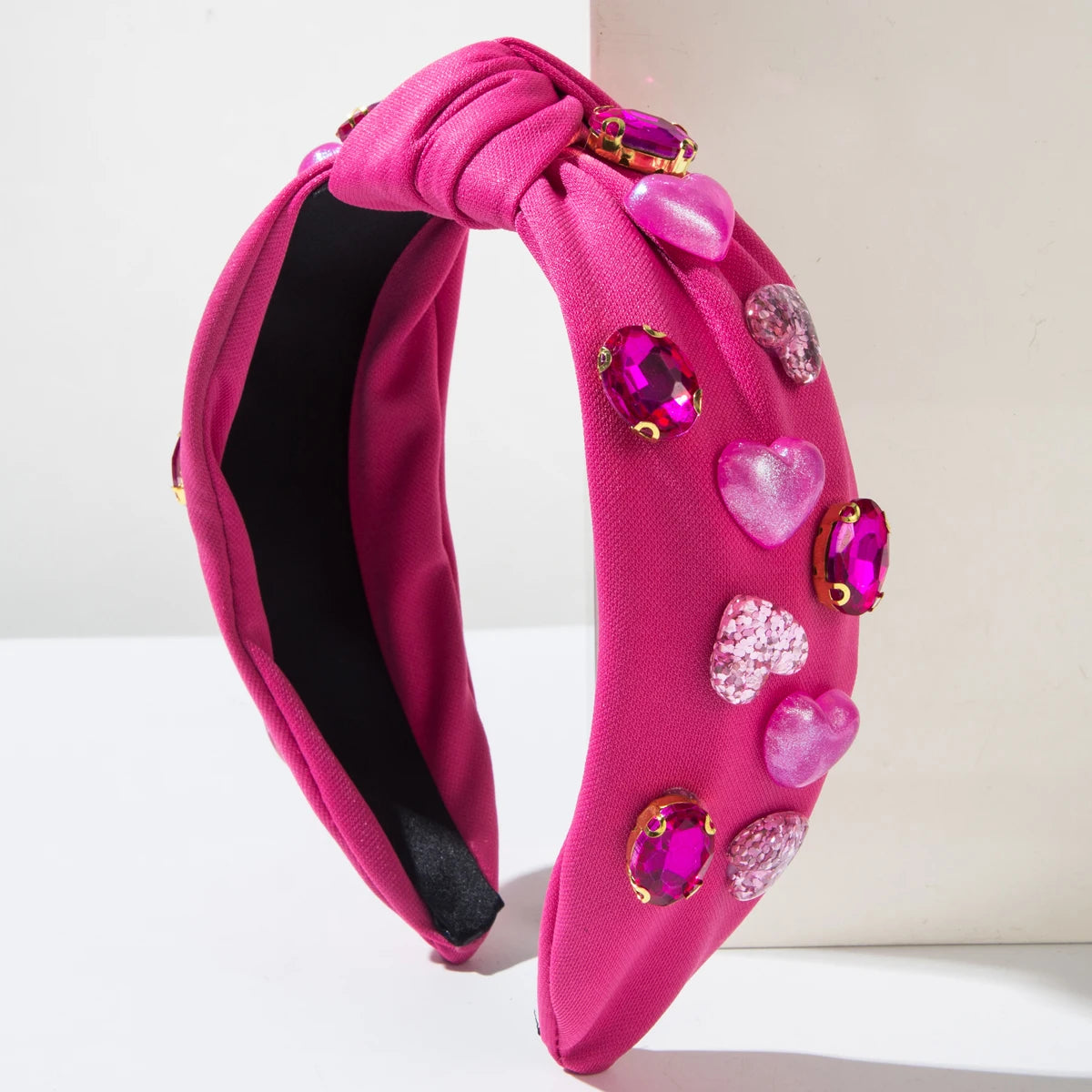 Fashionable Diamond Studded Resin Heart Accessories, Sweet Headband, Simple Hair Accessories For Women