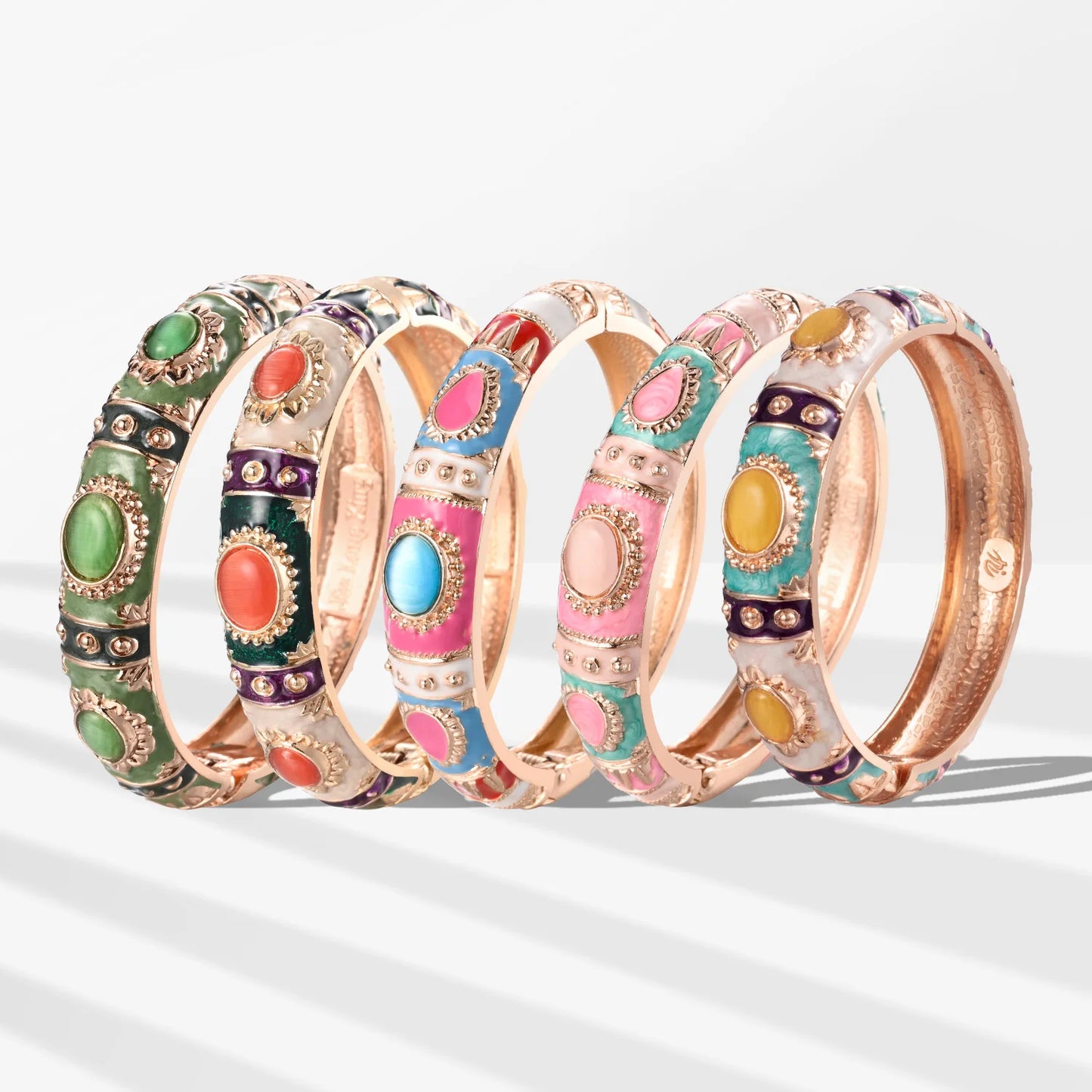 1/5 PCS Enamel Bracelet For Women Bangle On Hand Cloisonne Women's Hand Bracelets India African Jewelry Bohemian Designer Gifts
