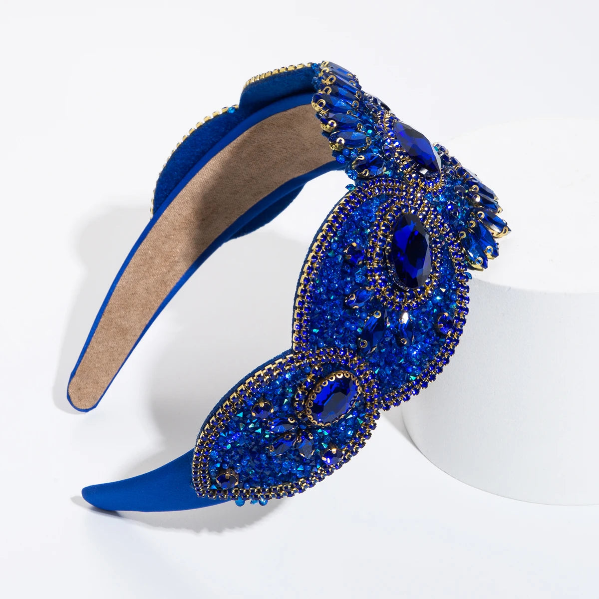 French Style Retro Light Luxury Heavy Industry Hair Band High Grade Rhinestone Wide Edge Headband