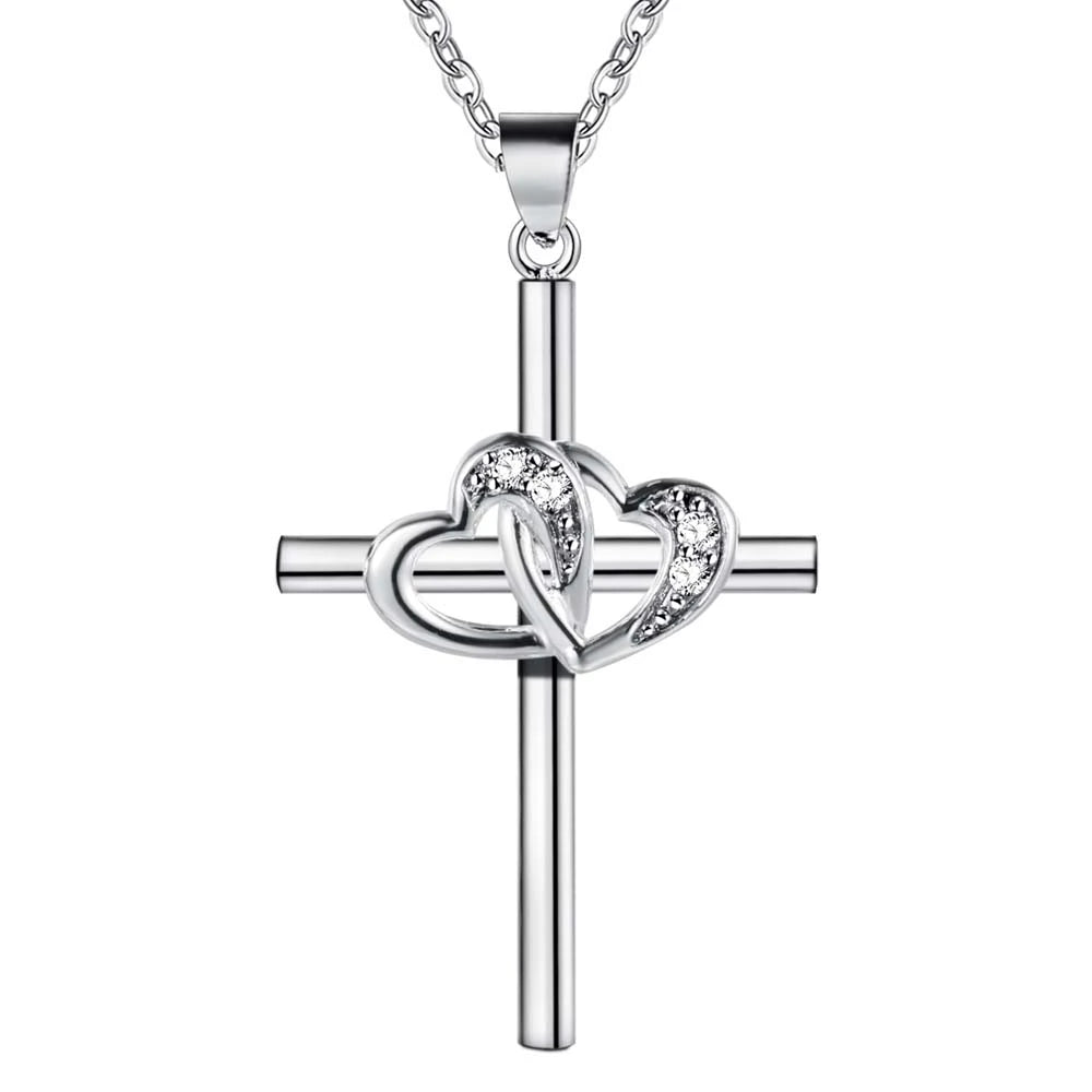 New Cross 925 Sterling Silver Necklace pendant Chain Jewelry for Women Fashion Party wedding accessories Gifts