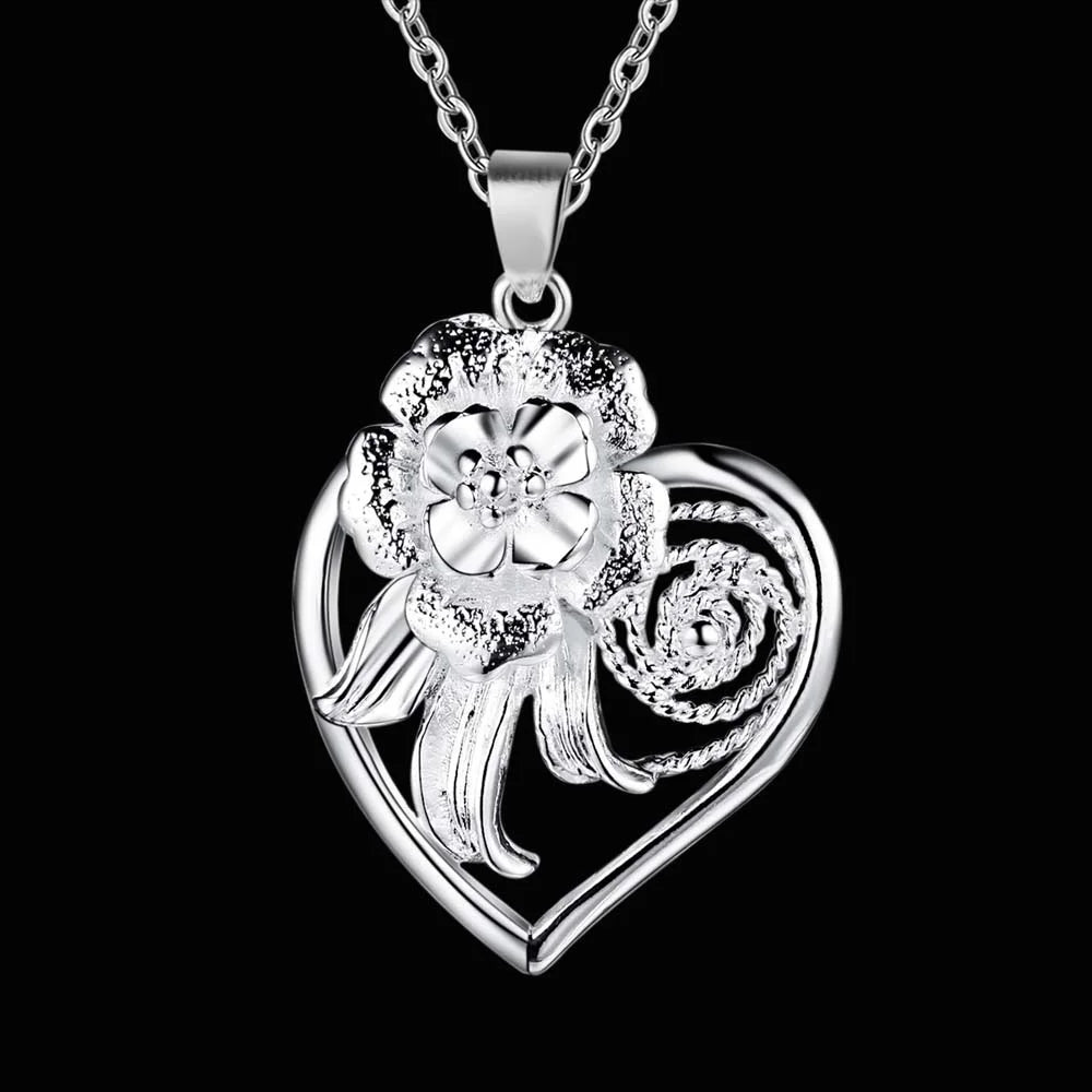 New High Quality 925 Sterling Silver Necklace Pendan Heart For Women Exquisite Student Girlfriend Jewelry Gift