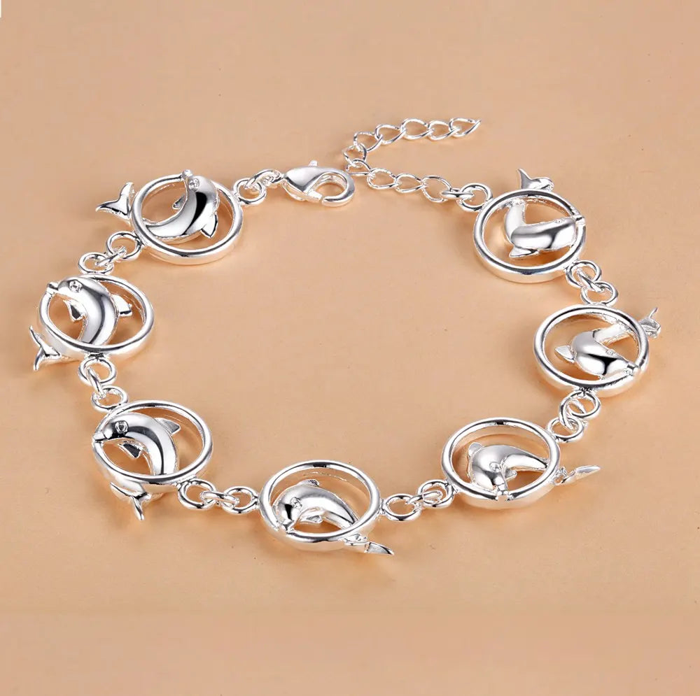 925 Sterling Silver Bracelet Heart High Quality Romance Chain For Woman Men Fashion Engagement Party Wedding Jewelry Gift