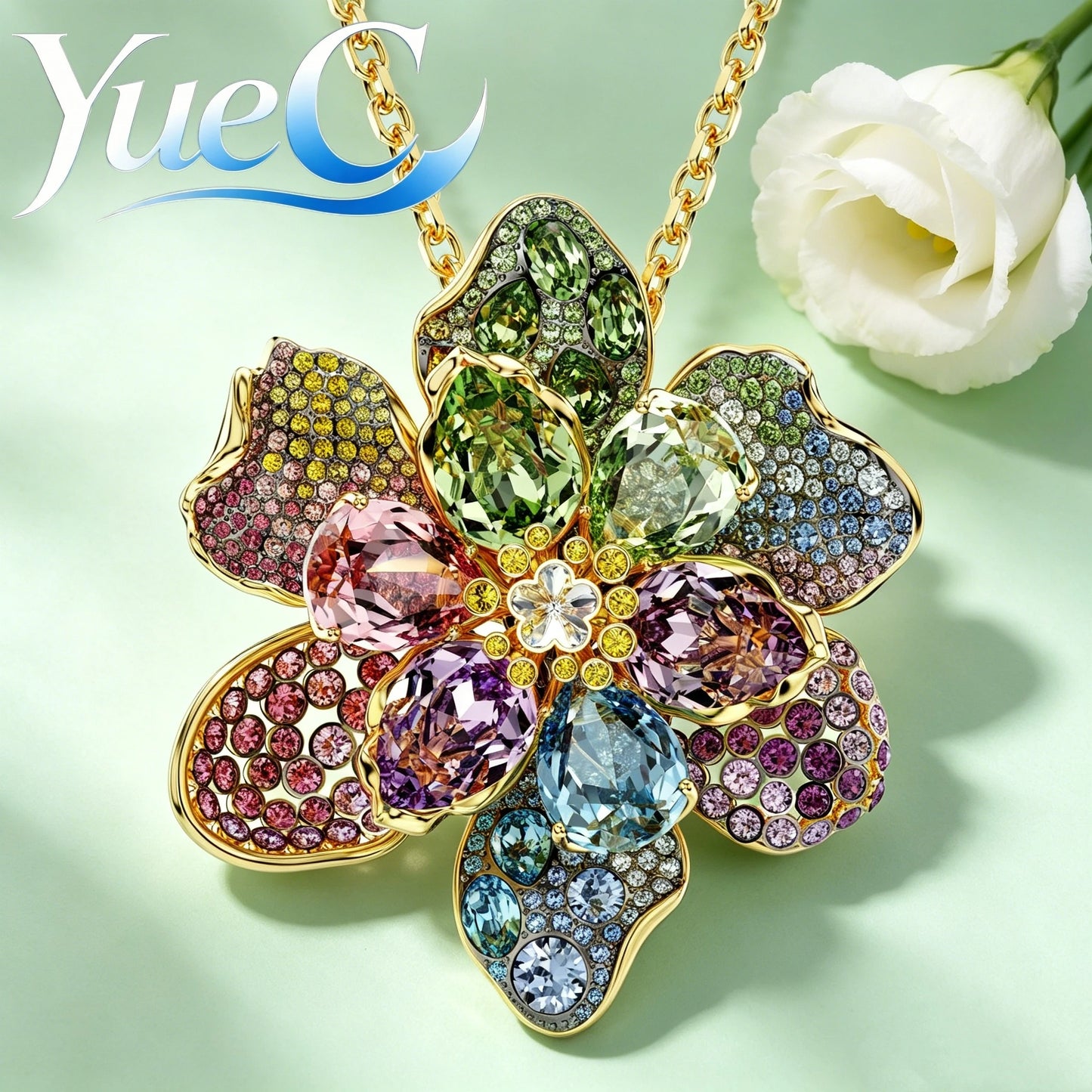 2026 YueC NEW Original Product: Flower Necklace, Butterfly Earrings, Light Luxury Charm Bracelet, Niche Design, Exquisit
