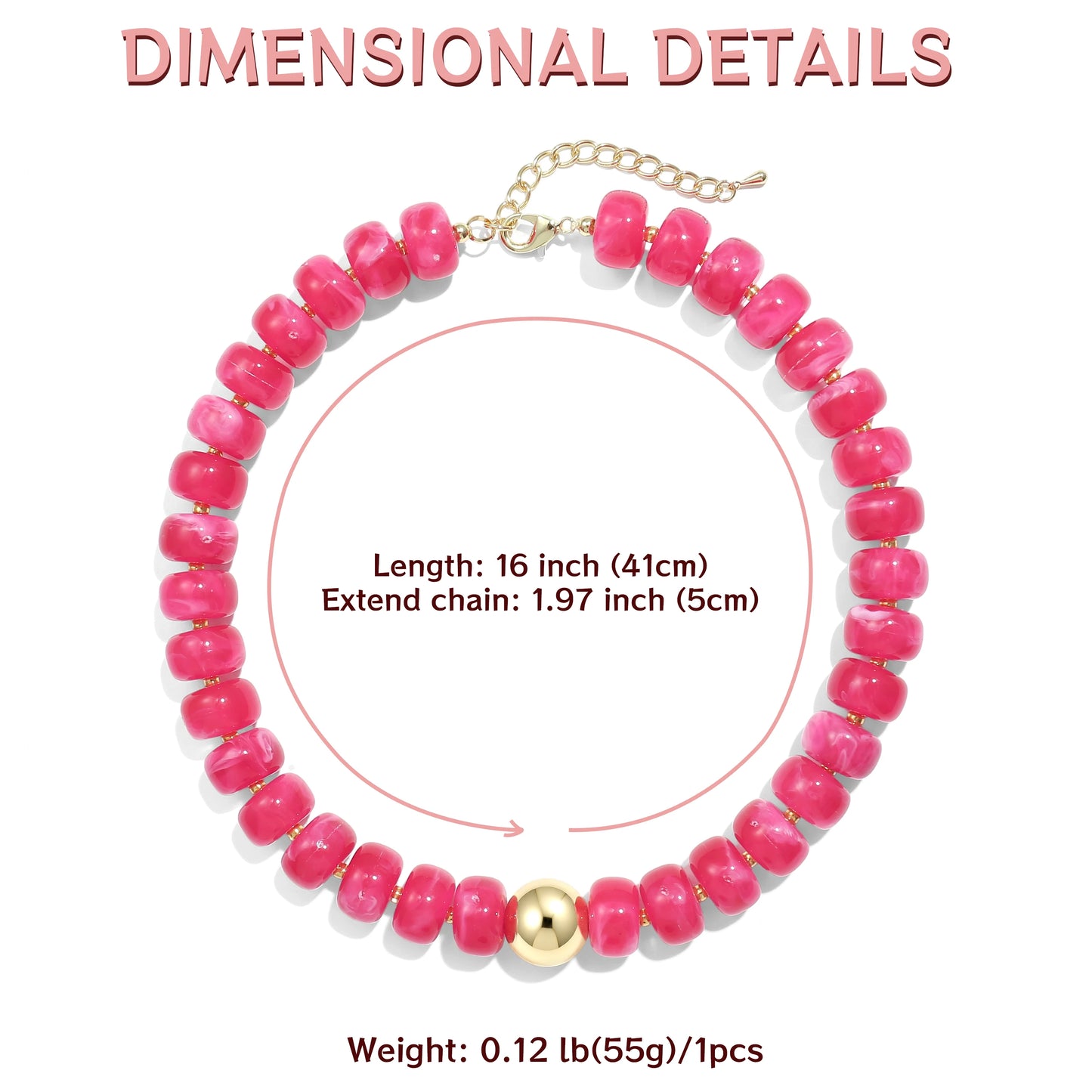 Badu New Colorful Acrylic Beaded Choker Necklace for Women Bohemian Trendy Summer Statement Jewelry Gift 2026