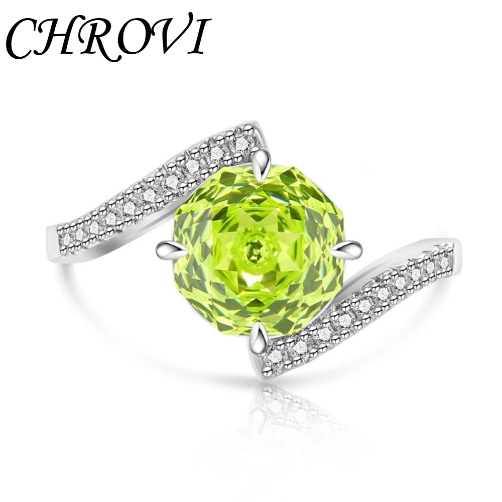 Luxury-Style 925 Sterling Silver Gemstone Rose Cut Ring for Women - Super Sparkling High-Carbon Diamond Finger Ring