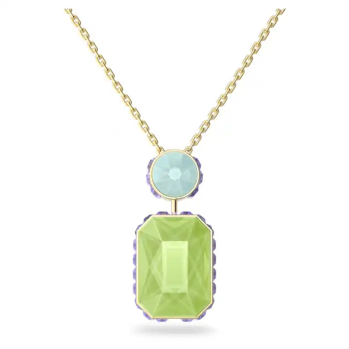 2026 New Trend Fine Anniversary Jewelry Sets Charming Blue Flower Green Water Drop Crystal Luxury Women's Necklace Ring Earrings