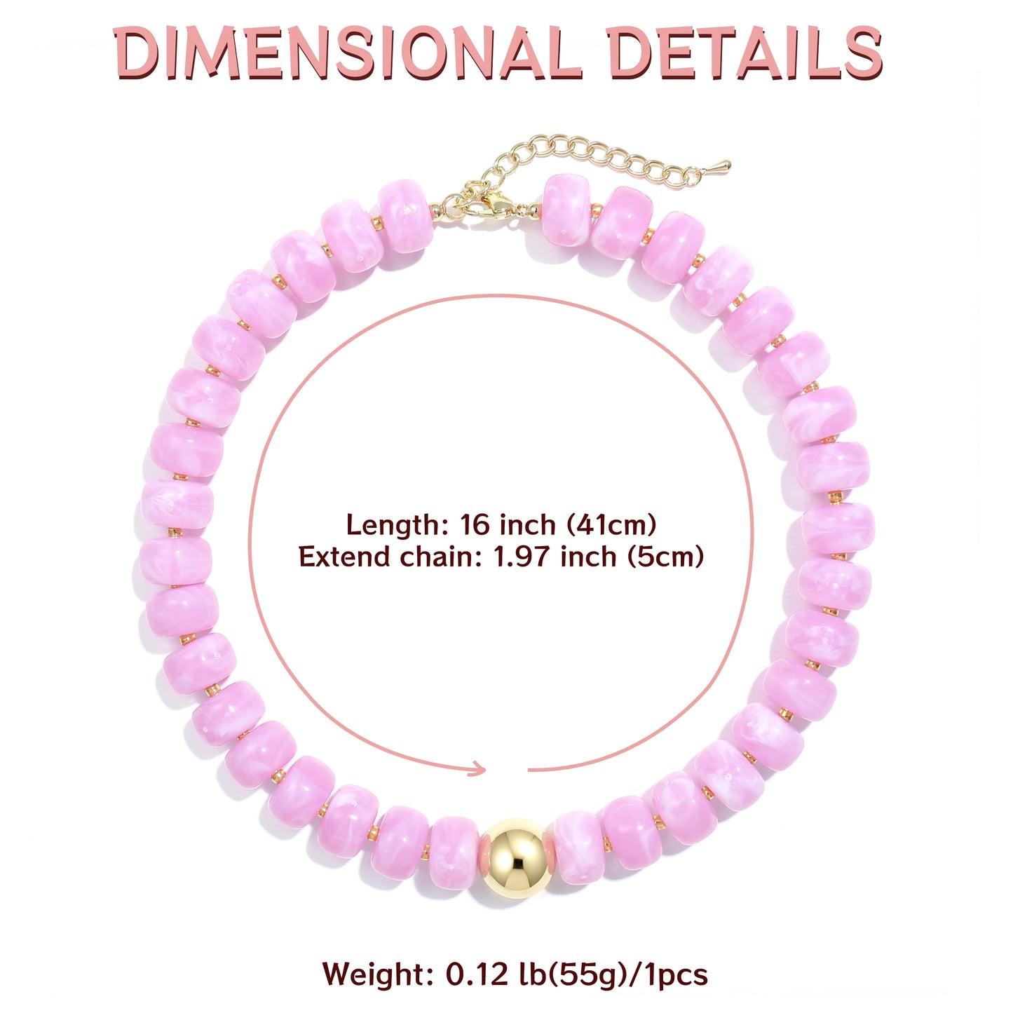 Badu New Colorful Acrylic Beaded Choker Necklace for Women Bohemian Trendy Summer Statement Jewelry Gift 2026