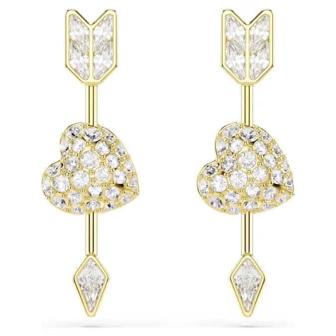 2026 New High-Quality Bee, Cupid's Arrow Heart Candy Snowflake Crystal Earrings for Women - Romantic and Elegant Holiday Gift