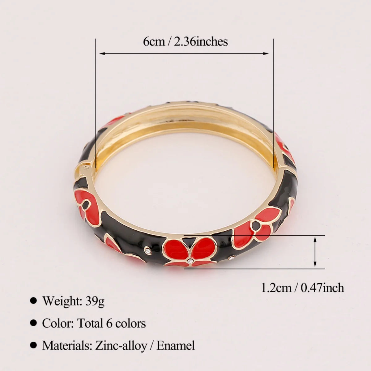 KMVEXO Gothic Punk Black Red Enamel Wide Bangles For Women Men Exaggerated Fashion Metal Bangle Bracelets Gift Vintage Jewelry