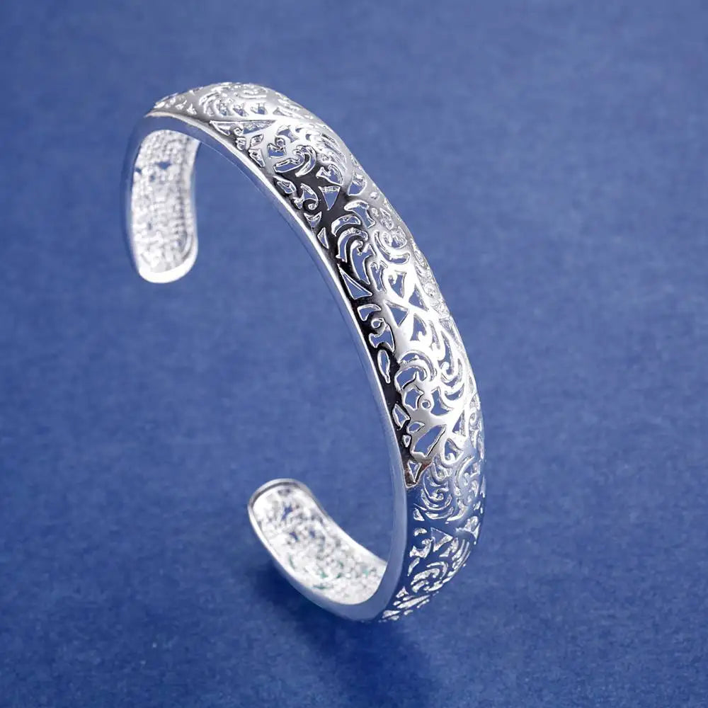 Hot 925 Sterling Silver Bracelet High Quality For Woman Fashion Engagement Party Wedding Jewelry Gift