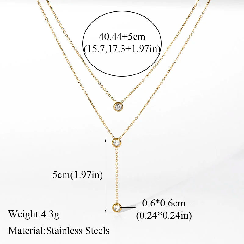 EILIECK Women's Retro Star Moon Pendant Necklace 18K Gold PVD Plated Stainless Steel Waterproof Layered Neck Chain Daily Jewelry
