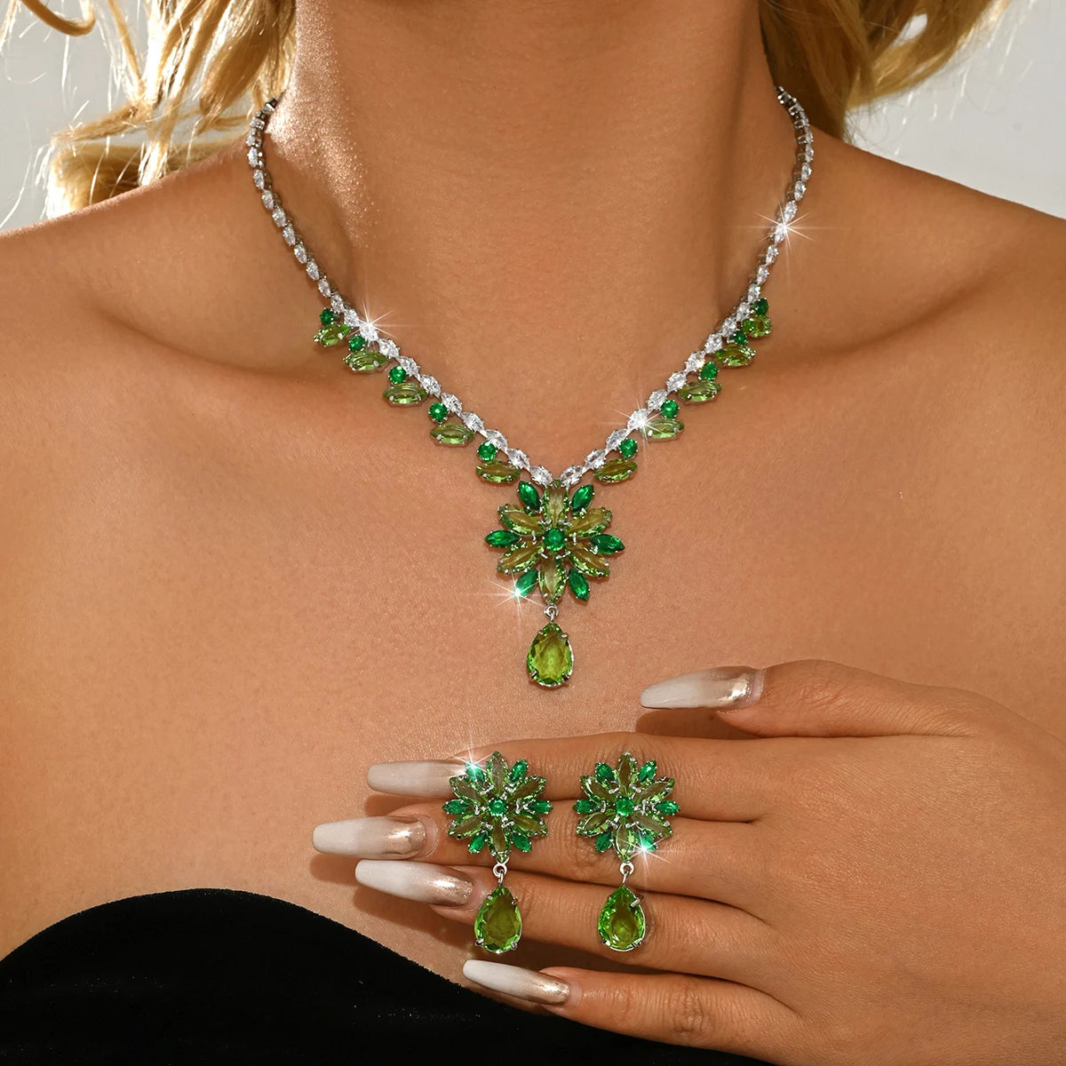 French Luxury Color Set with Floral Design, Exploring the Store, Taking Photos with Girlfriends, and Gifting as Companions
