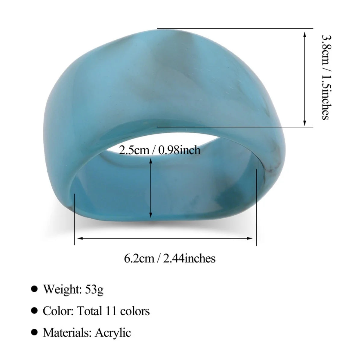 KMVEXO Irregular Geometric Cutting Blue Enamel Metal Wide Bangles for Women Summer Beach Distort Bracelet Pulseras Jewelry
