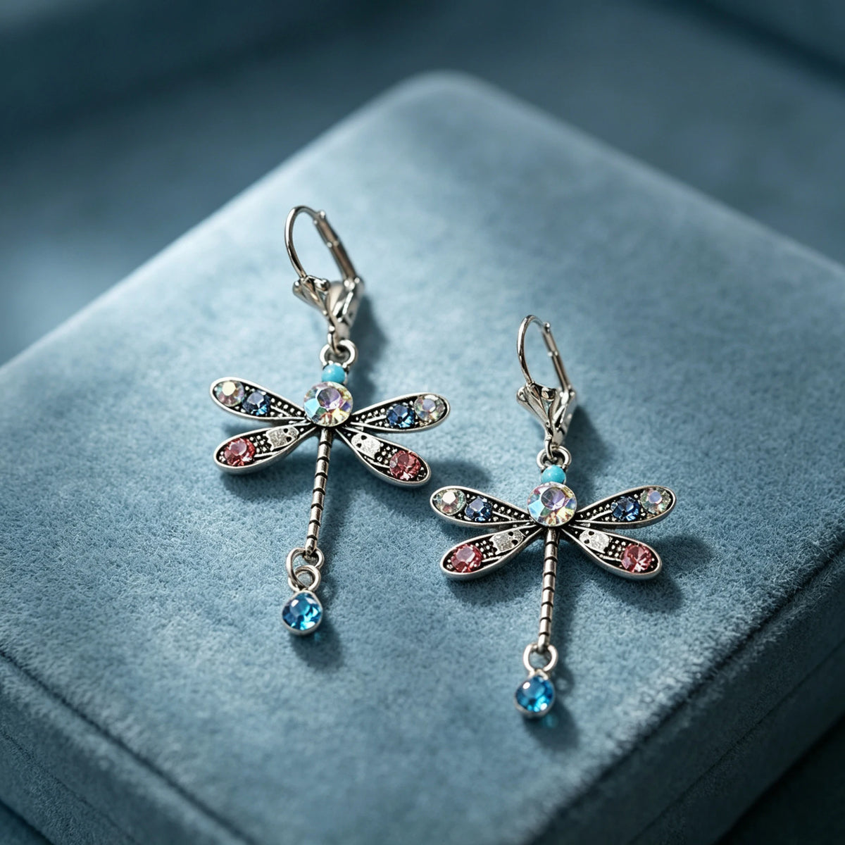 Charm Grace Female Small Animal Rainbow Zircon New Fashion Drop Dangle Earrings Unique Silver Color Wedding Jewelry For Women