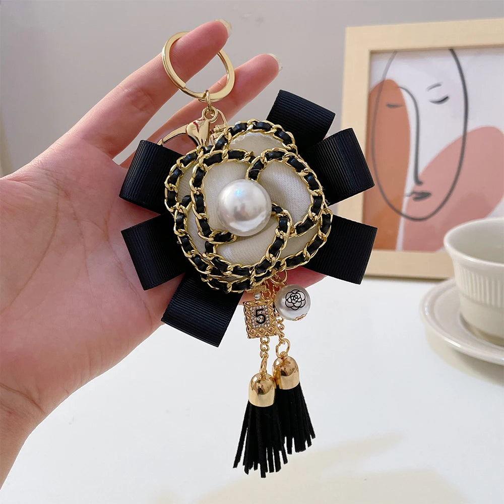 2024 Fashion Flower Keychain Camellia Handbag Pendant Gifts Souvenirs