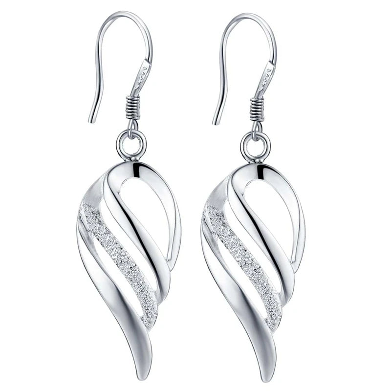 New 925 Sterling Silver Earrings Hot Hearts For Women Exquisite Student Girlfriend Jewelry Accessories Wedding Fashion Gift