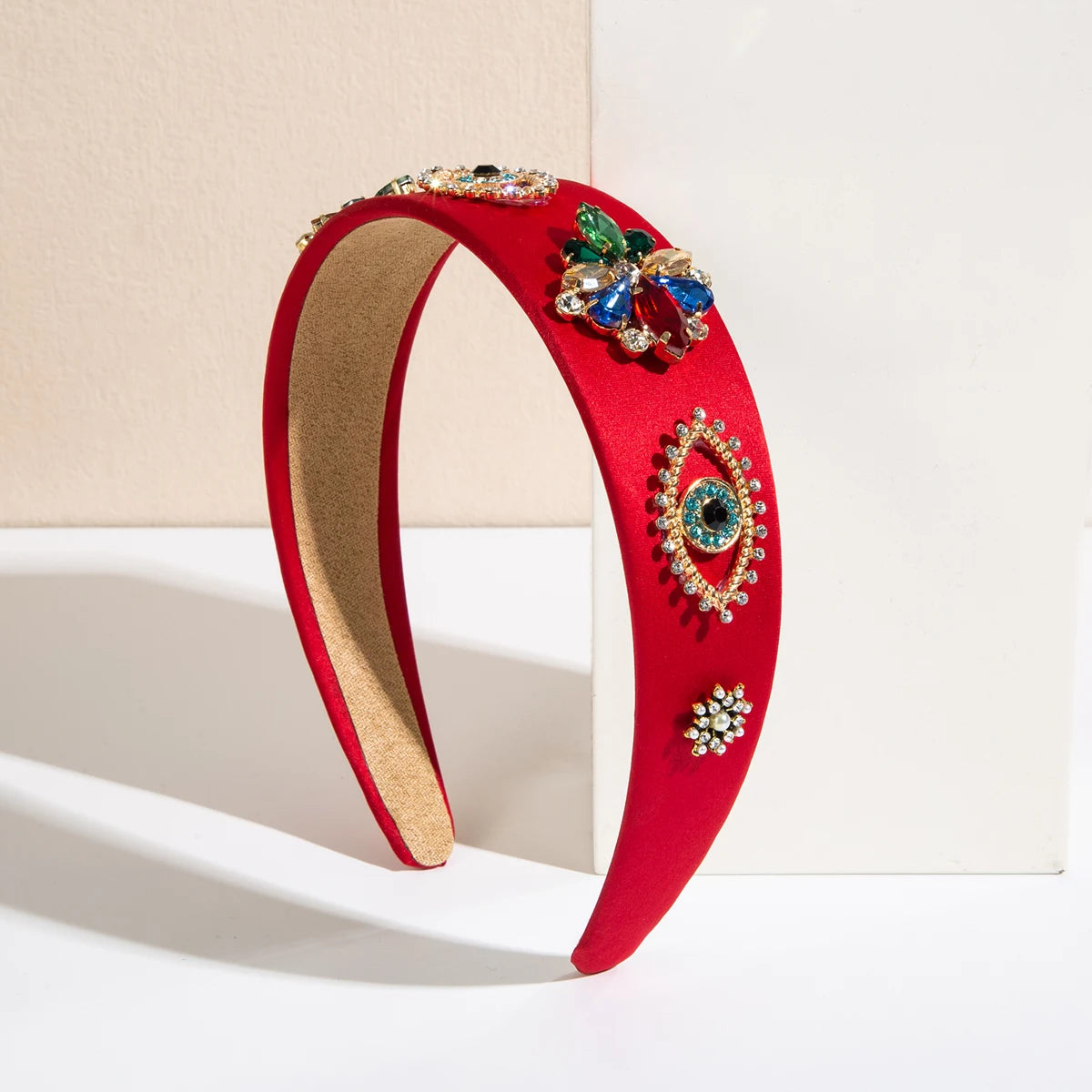 Fashion New Retro Baroque Hair Band Female Personality Devil Eye Flower Creative Headband Pressed Hair Accessories